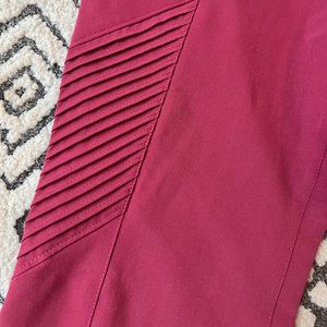 JAANUU Slim Fit Moto Scrub Pants, size XL, Pink